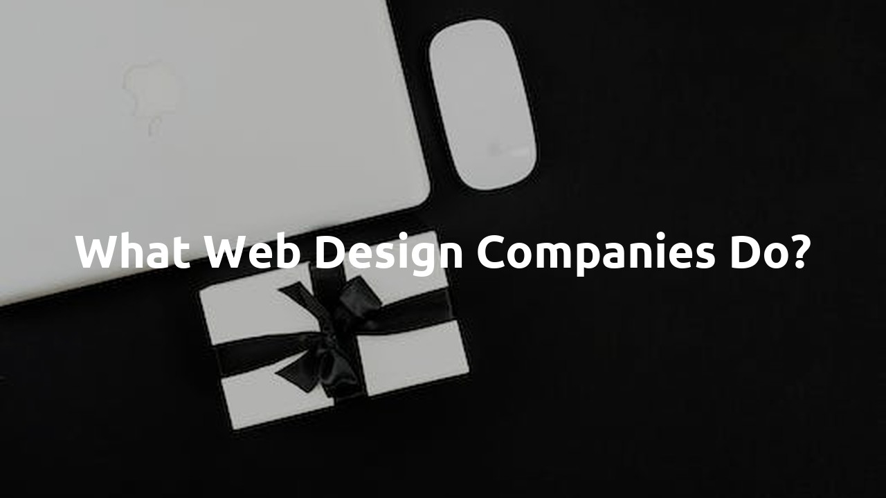 What web design companies do?