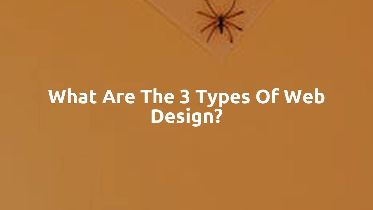 What are the 3 types of web design?