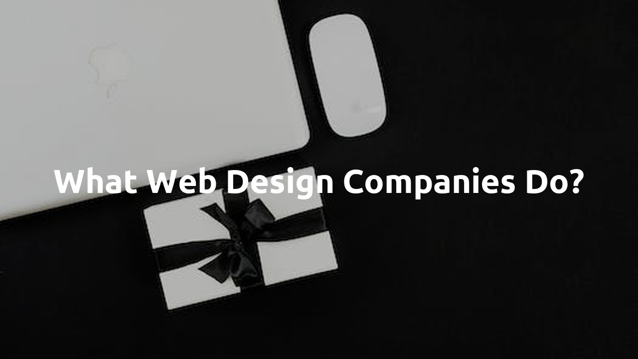 What web design companies do?