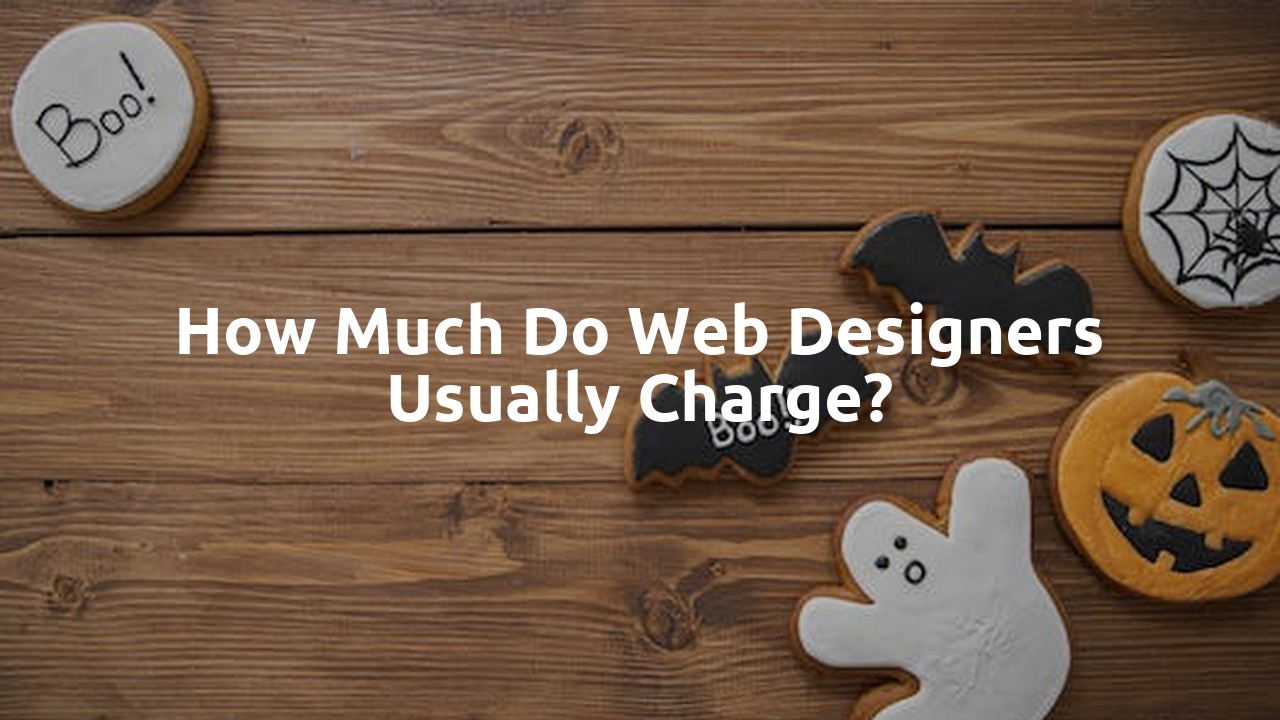How much do web designers usually charge?