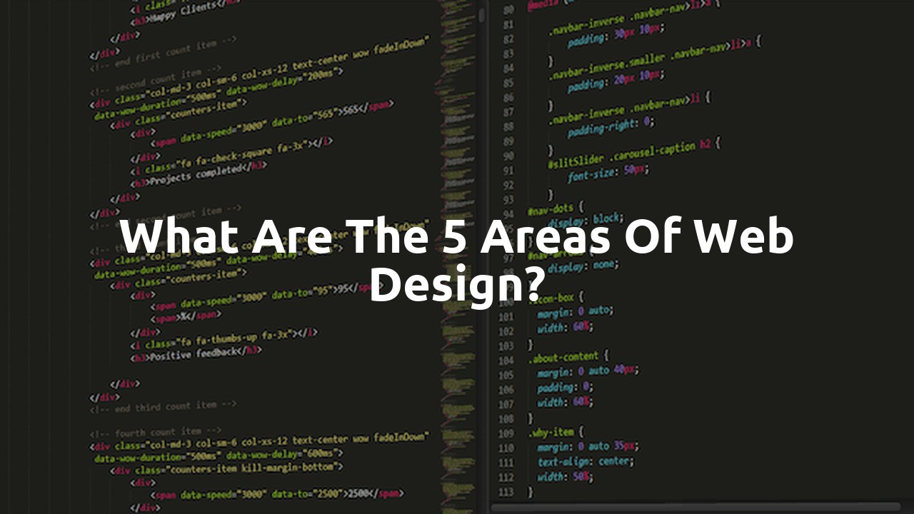 What are the 5 areas of web design?