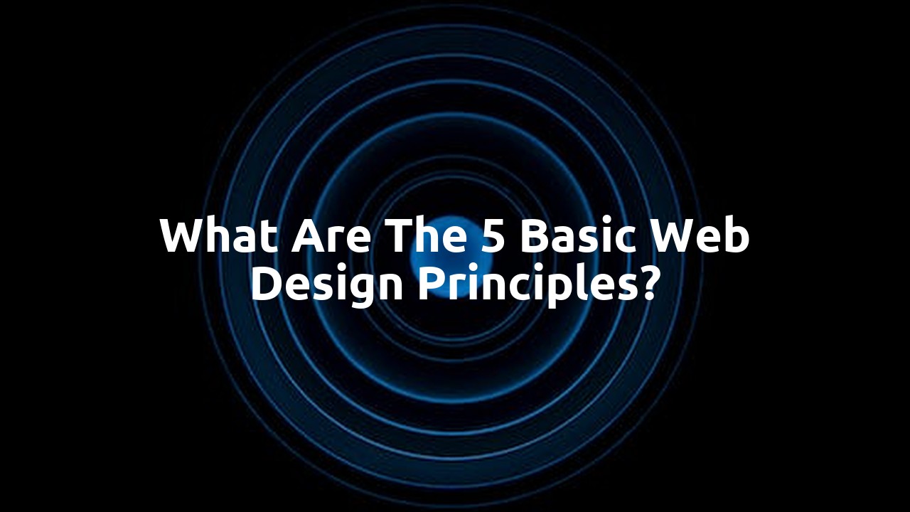 What are the 5 basic web design principles?