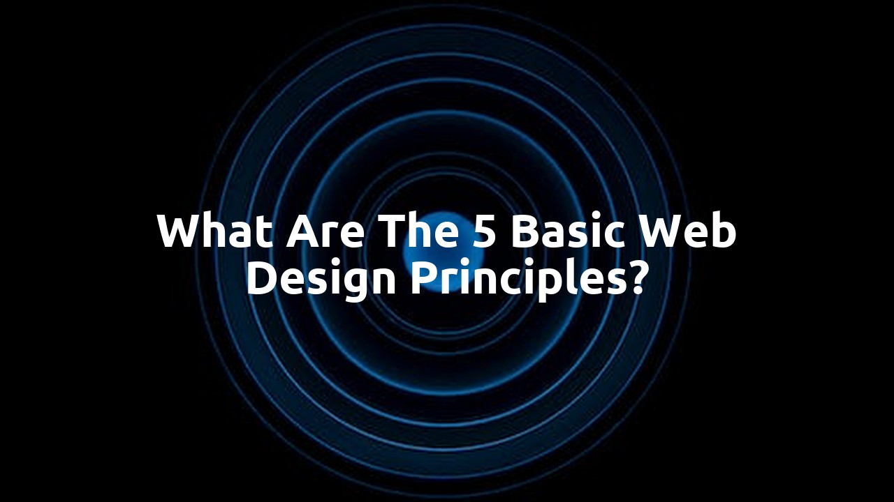 What are the 5 basic web design principles?