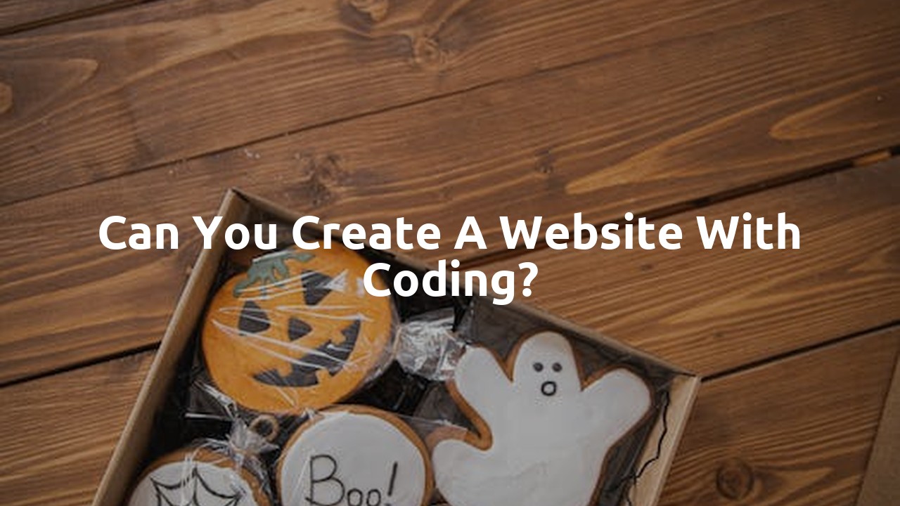 Can you create a website with coding?