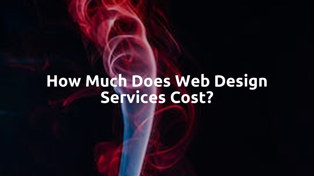 How much does web design services cost?