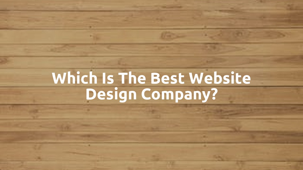 Which is the best website design company?