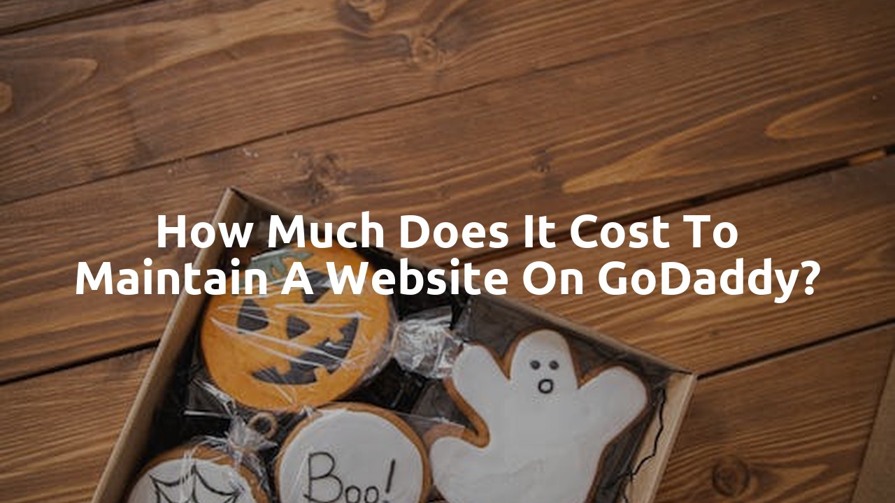 How much does it cost to maintain a website on GoDaddy?