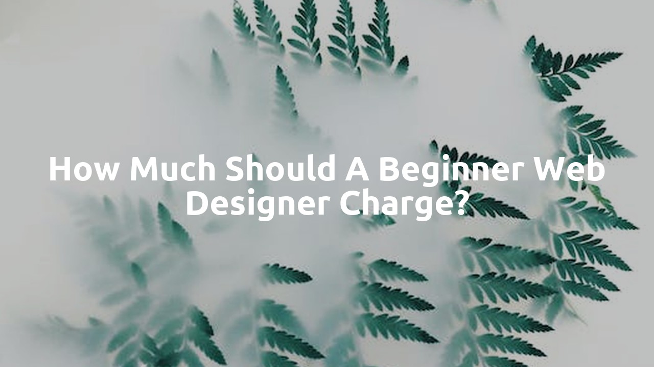 How much should a beginner web designer charge?