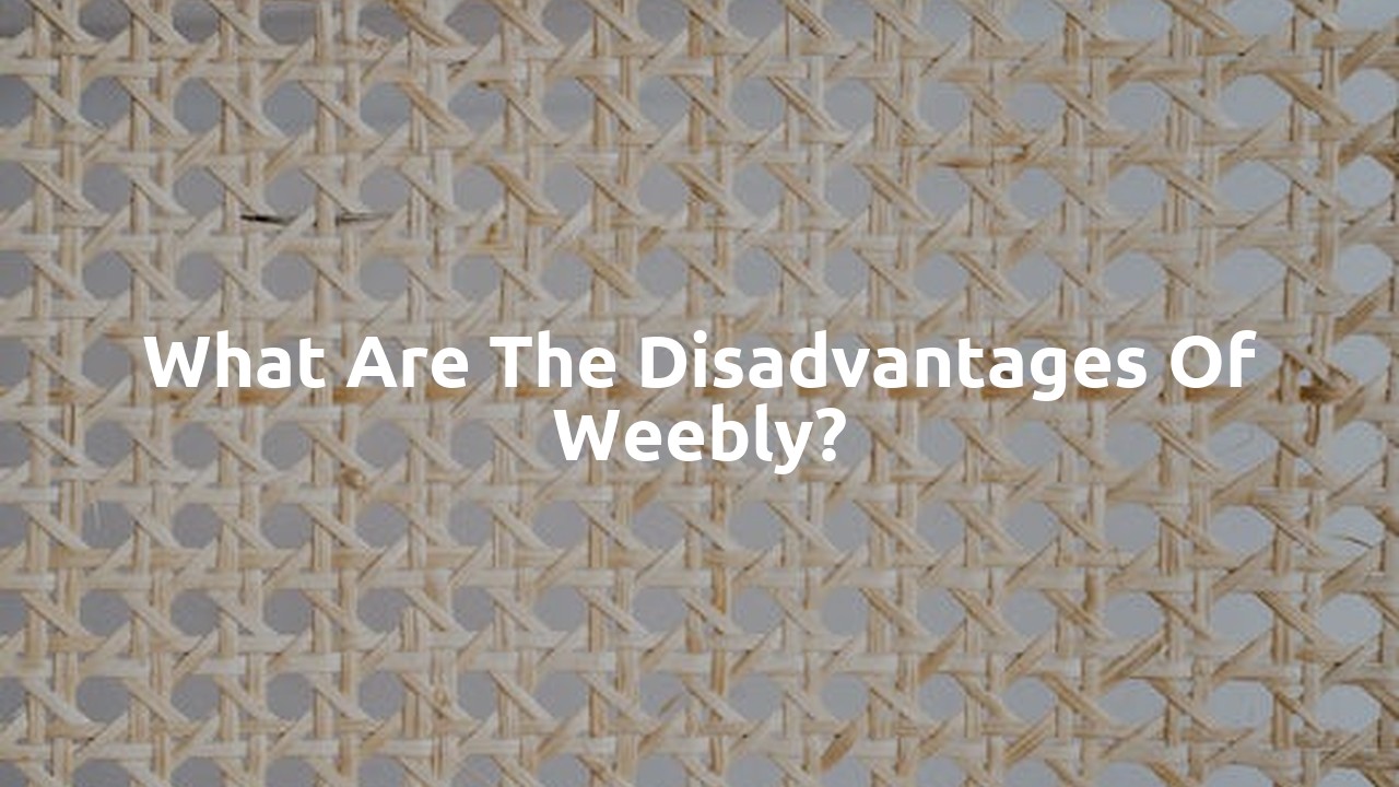 What are the disadvantages of Weebly?